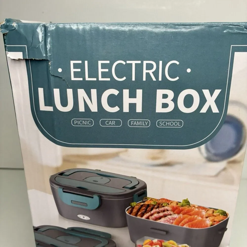 1.5L Electric Heating Lunch Box Portable Car Office Food Warmer Container 80W